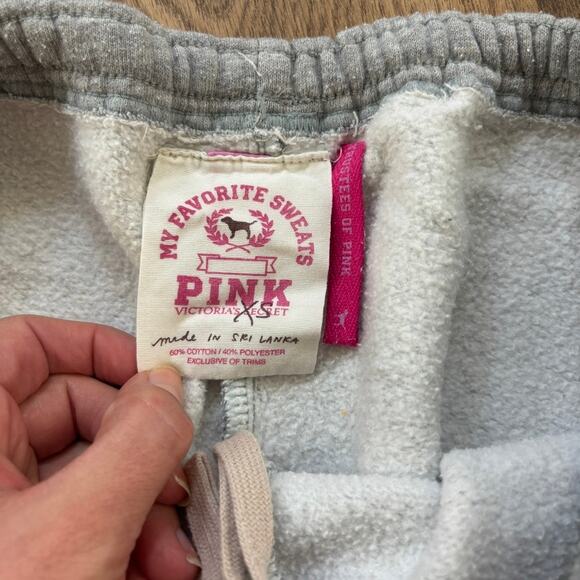 Vintage Pink Victoria’s Secret Lounge Pants Gray Joggers Y2K Sz XS - Picture 3 of 6